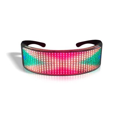 LED brýle na párty BT APP Control LED svítící brýle Blikající svítící svítící brýle USB