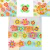 Flower Pattern Compass Mini Plastic Gyro Children Toy For Kids And Students