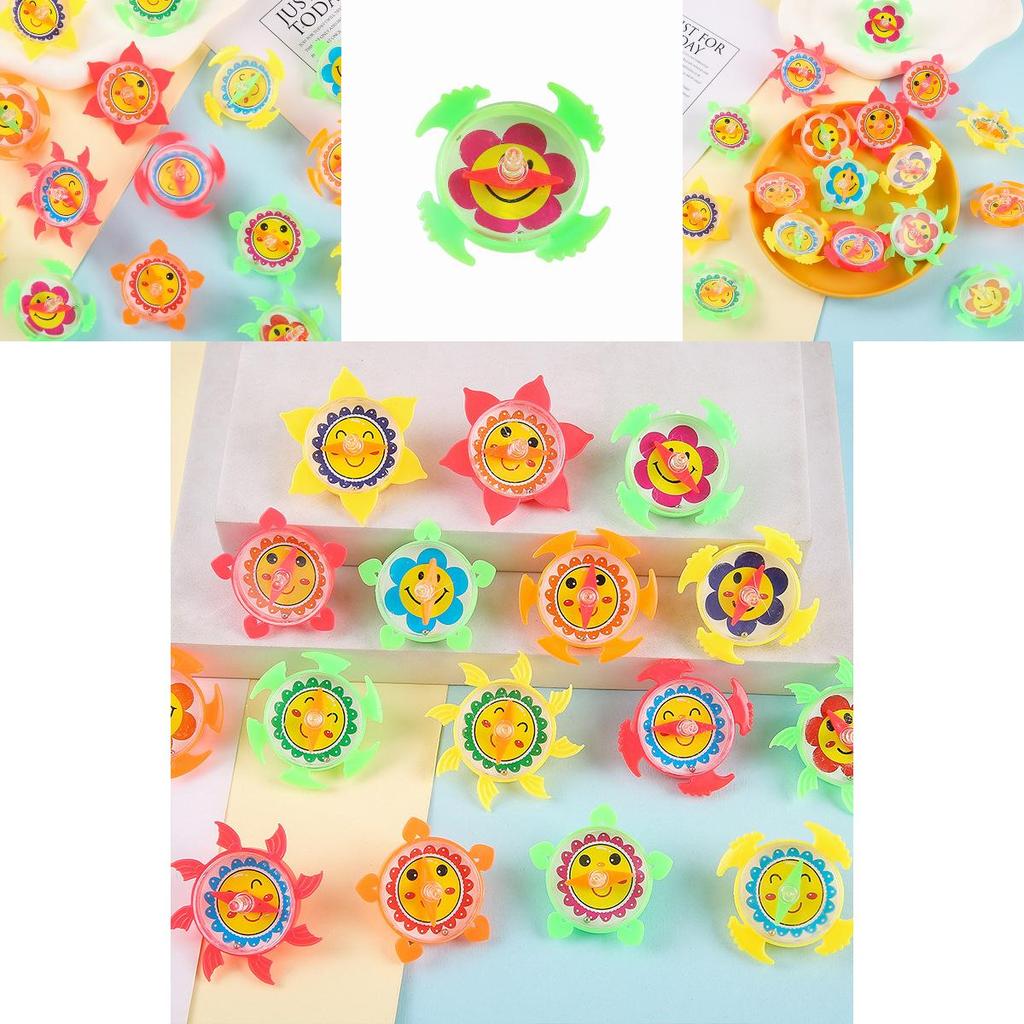 Flower Pattern Compass Mini Plastic Gyro Children Toy For Kids And Students