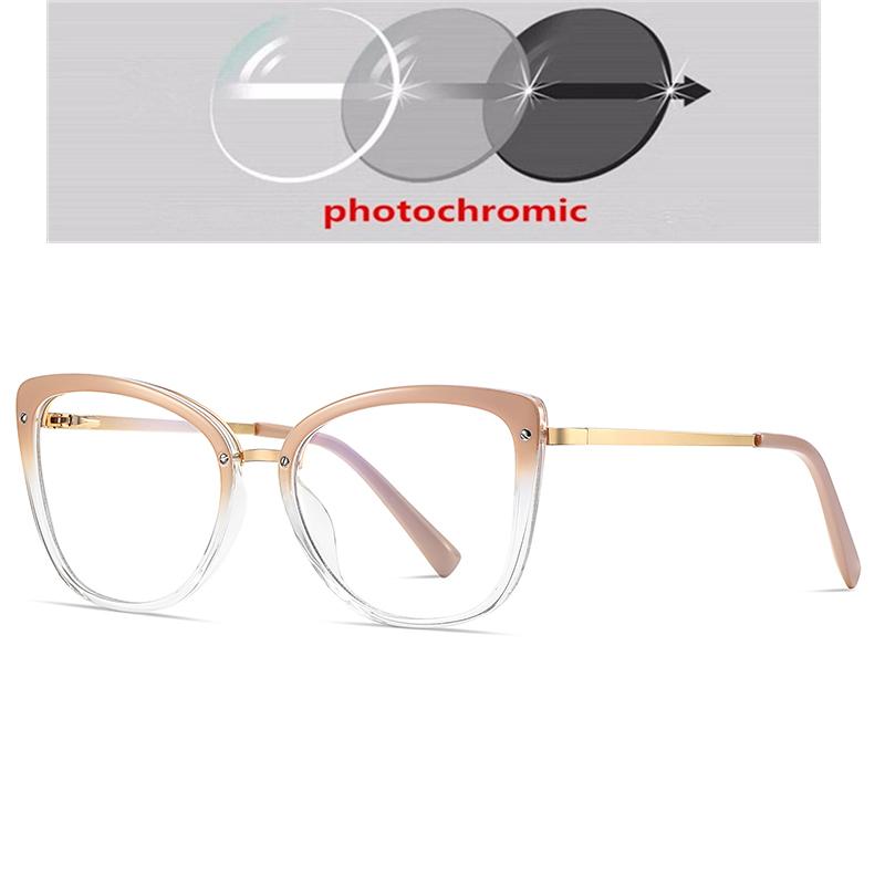Transparent Blue Frame Cat Eye Myopia Glasses Women Anti Blue Rays Student Prescription Spectacles Diopter 0 -0.5 -0.75 To -6.0