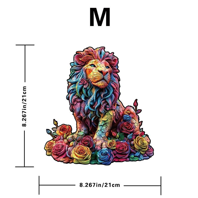 Wooden Irregularly Shaped Animal Jigsaw Puzzles Adult Toys 3D Lions Dinosaurs Eagles Creative Crafts Jigsaw Games Holiday Gifts