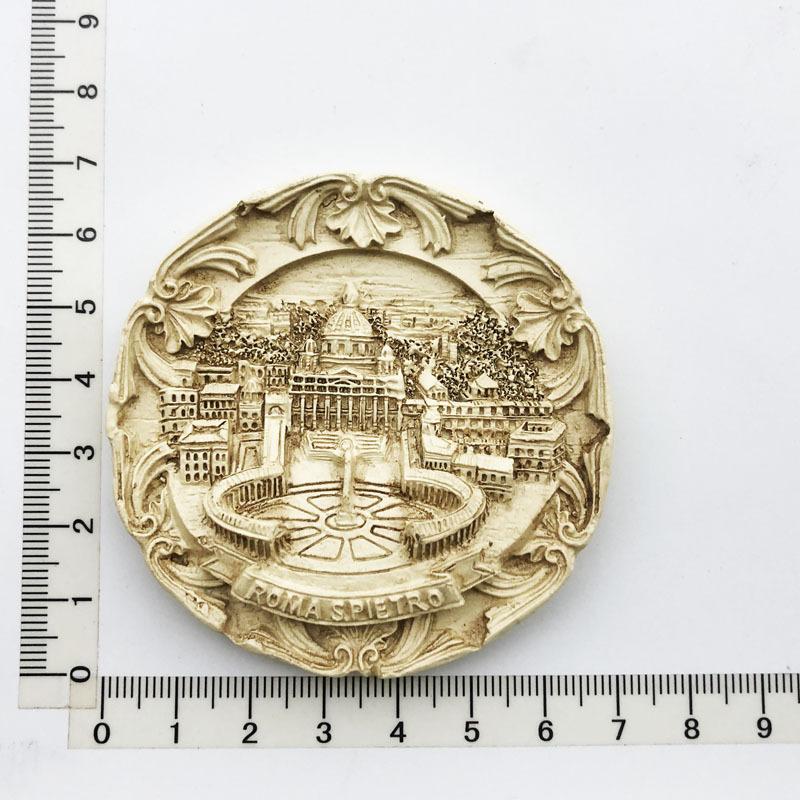 Rome City Vatican Travel Souvenirs Refrigerator Magnet Sticker Label Magnetic Tiles Hand-painted Resin Gifts Home Supplies
