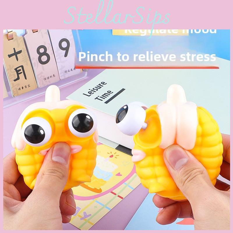 Fun Eye Corn Squeezing Toy Anxiety Relief Fine Motor Skills Development All Ages