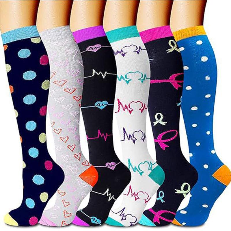 Compression Knee-high Socks Set for Running and Sports - Graduated Support, Multiple Pairs (3/4/6/8)