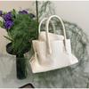 Minimalist Irregular Handbag With Multiple Pockets Smooth Leather Texture Women Versatile Crossbody Or Tote Use Commute Mini Bag