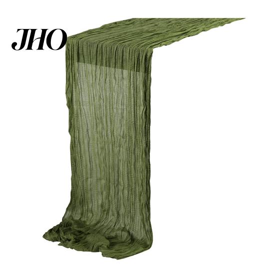 Tablecloth Decor Table Runner Rustic Soft Washable Party Decoration Non-Fading Hand-dyed Wedding Cloth