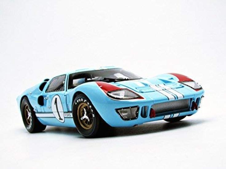 1966 Ford MK 2 Blue scale diecast model by Shelby Collectibles GT-40 #1 1/18 SC411.