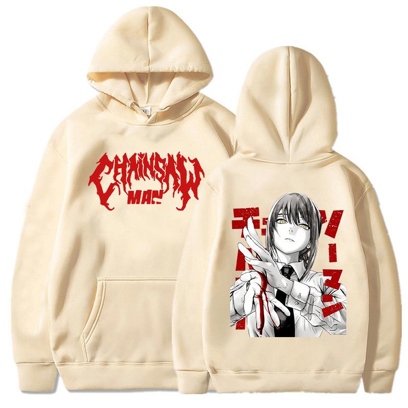 Chainsaw Man Makima Autumn Winter Men Hoodie Vintage Unisex Pullover Men Vintage Graphic Hoody Tops Oversize Clothing