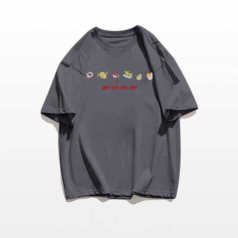 2025 Summer Women's Loose Fit Pure Cotton Short Sleeve T-shirt - Korean Style High Street Design