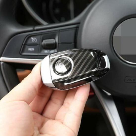 Kryt kľúča z uhlíkových vlákien ABS pre Alfa Romeo Giulia Stelvio 2017 2018