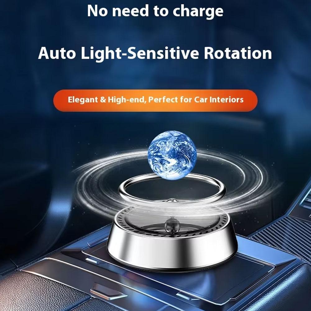 Profumatore per Auto Solare Cruscotto Fragranza Rotazione Automatica Pianeti Galattici Pastiglie Diffusore Ornamenti Auto