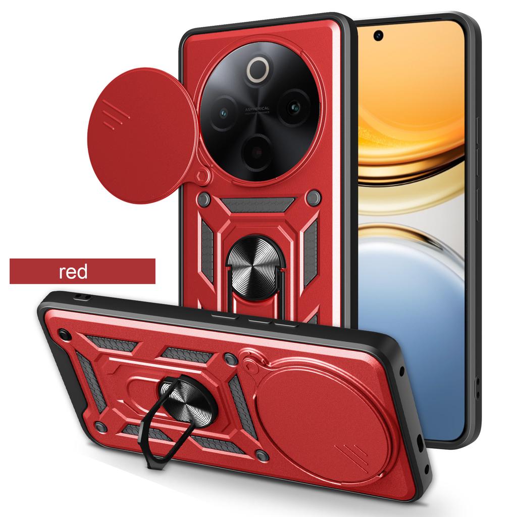 For Vivo iQOO Z10 Case Vivo iQOO Z10 Cover Vivo iQOO Z10 Magnetic Ring Holder Armor Phone Case Slide Camera Protect Back Cover