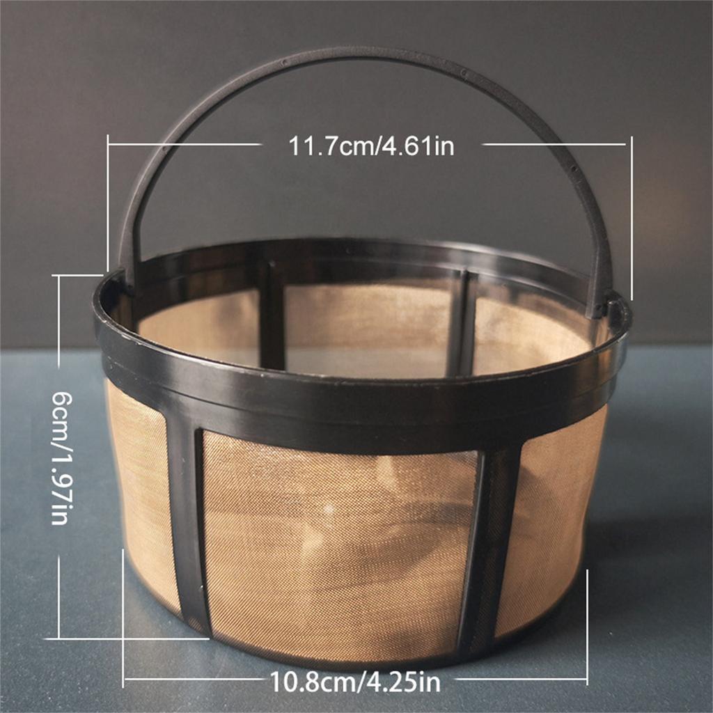 Easy Installation Coffee Machine Filter Basket Stainless Steel Mesh Replacement Part For 12 Cup Coffee Maker