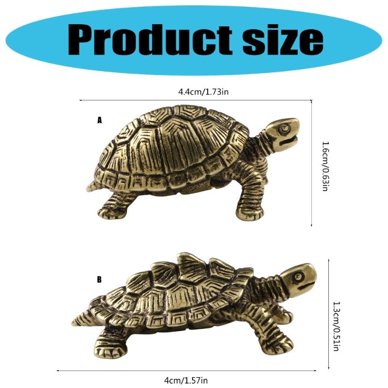 Brass Turtles Shelf Decors Accent,Animal Figurines Tabletop Centerpieces Home Decorations Turtles Decorative Objects