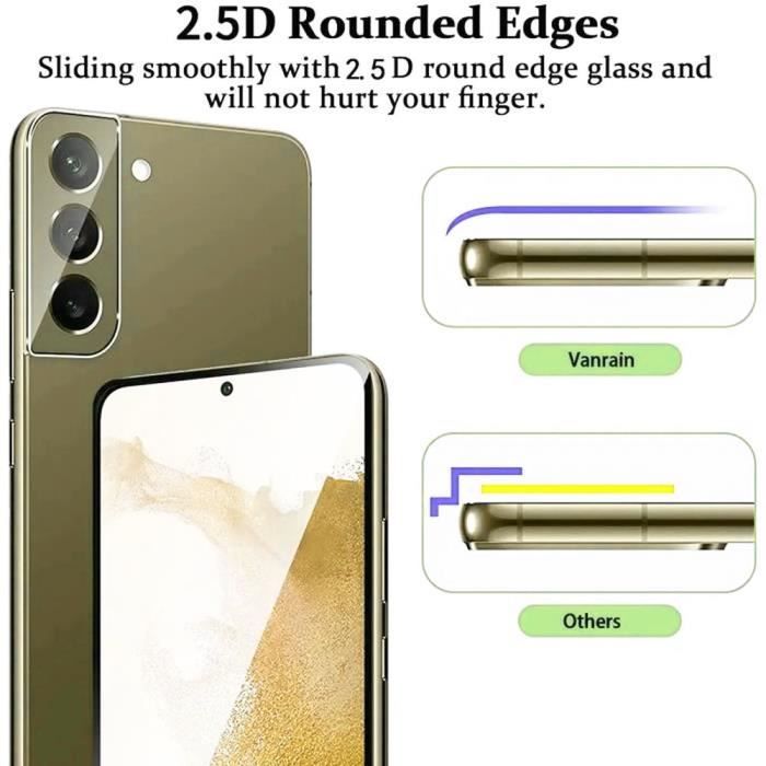 [3 Pièces] Verre Trempé pour Samsung Galaxy S22 - PROSHOP - Protection 9H - Transparent