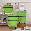 Foldable Portable Shopping Cart with Wheels: Lightweight, Backpackable Handcart and Household Trailer.