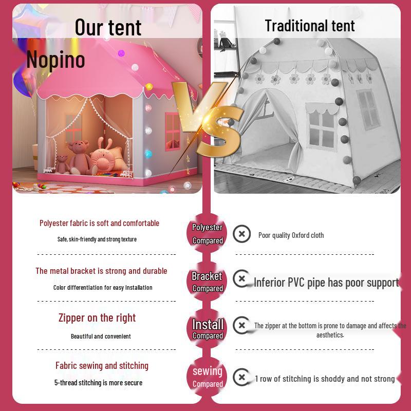 Kids' Indoor Castle Tent - Princess Dream House for Boys & Girls