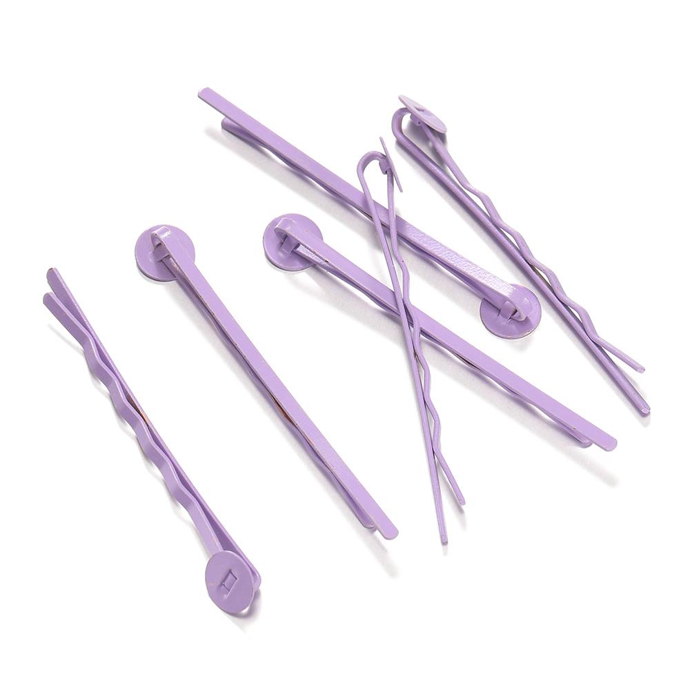 20pcs/Lot 8mm Inner Size Colorful Hair Clips Hairpin Blank Base Setting Cabochon Cameo Jewelry Making Accessories Supplies