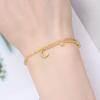 S925 Silver Gold Moon Star Bracelet Chain Link Women Bracelet Jewelry Party Trendy Anniversary Gifts