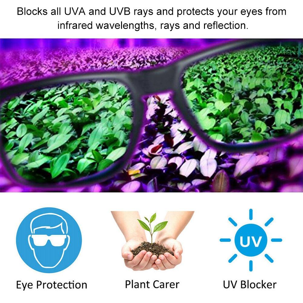 LED Grow Room Glasses Anti UV Eye Protection LED Indoor Hydroponics Eyewears
