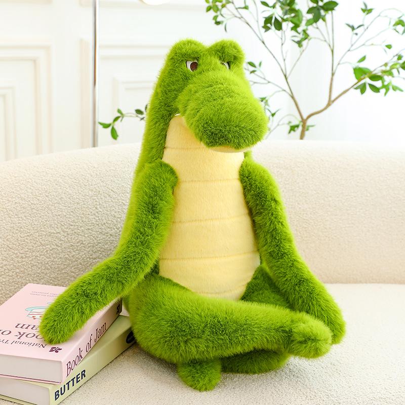 Cute Confident Crocodile Plush Toy Boy Birthday Gift Sleeping Pillow Activity Souvenir Ring