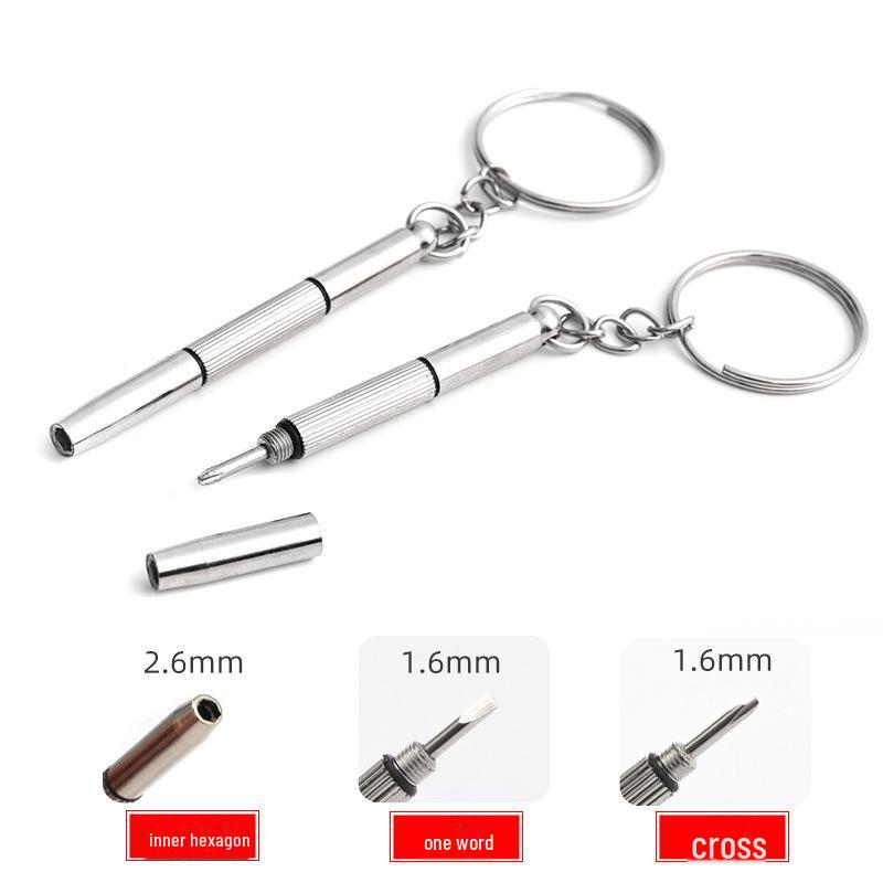 Triangular Multifunctional Glasses Repair Tool - 3-in-1 Portable Screwdriver