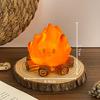 Christmas Campfire LED Candle Night Light Festive Ambient Decor Lamp Perfect Xmas Gift & Desktop Ornament for Holiday Atmosphere