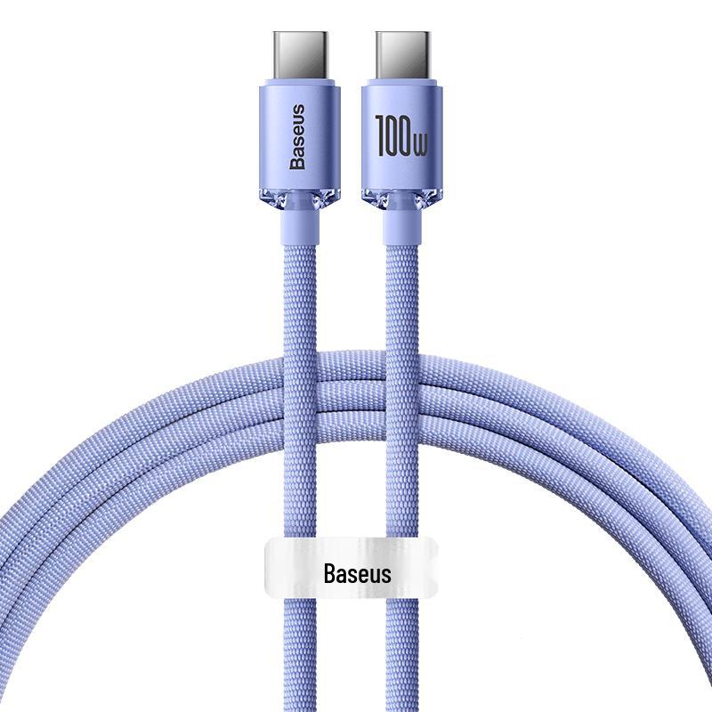Baseus Crystal Shine 100W USB-C to USB-C Braided Fast Charging Cable