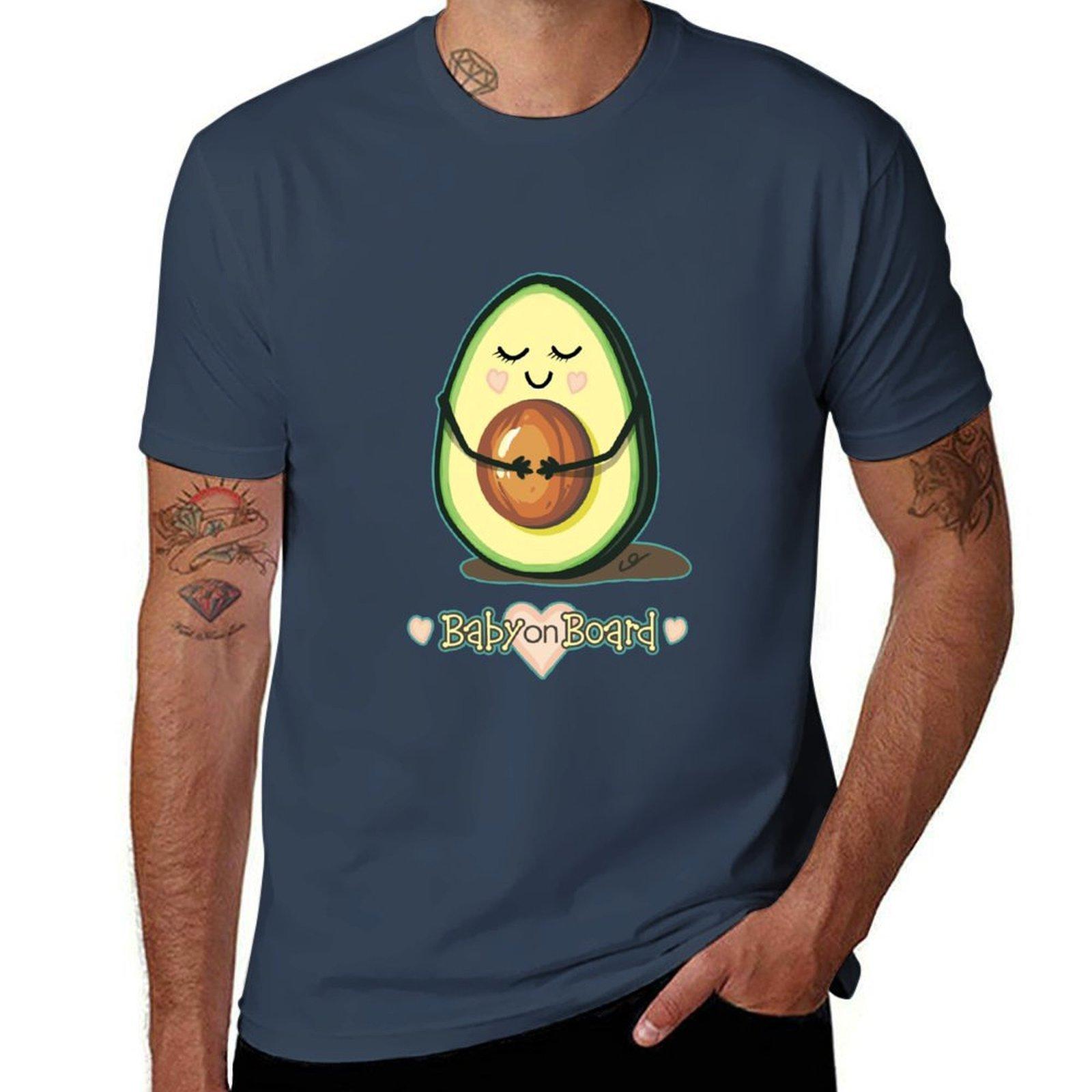 Baby on Board Avocado Mama TShirt Casual Daily Outfit TShirt S