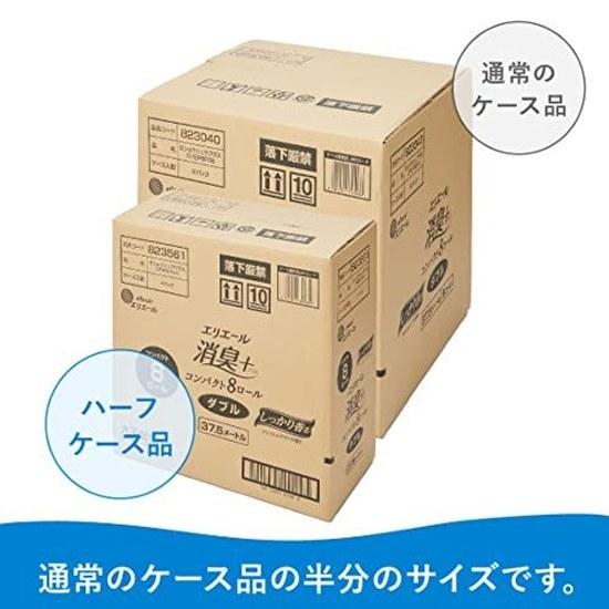 Elieer Toilet Paper Deodorizing Plus (+) 1.5 Times Roll 37.5m32 Rolls (8 Rolls4 Packs) Double 100 Pulp Fresh Clear Scent Strong Fragrance EC Exclusive