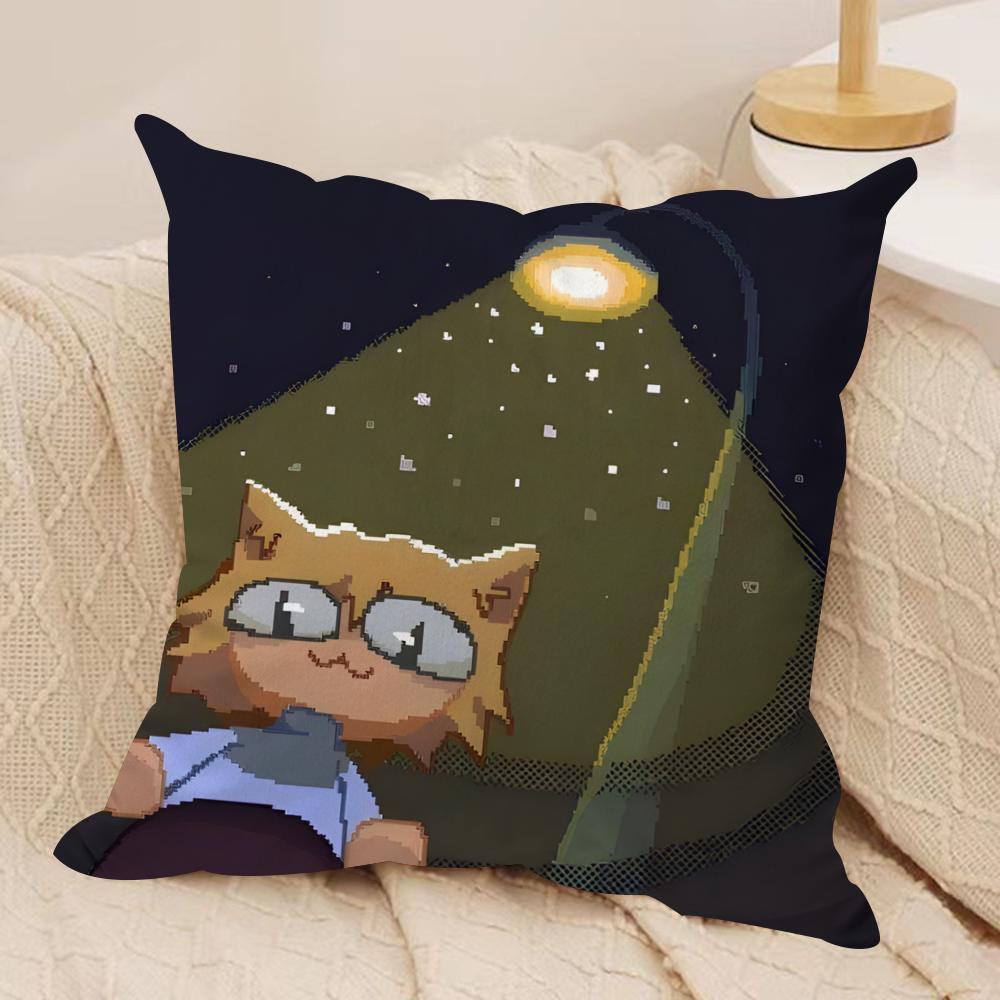 Neco Arc Kawaii Cushion Cover Soft Plush Fabric Double-Sided Printed Sofa Cushion Cover for All Seasons Home Decor Gift