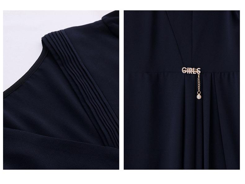 Women's Summer 2025 Short Sleeve V-Neck A-Line Dress, Waist-Slimming and Elegant Design (LX273)