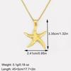 Nidin Classic New Design Starfish/Shell Shape Copper Charm Pendant Necklace For Women Men Simple Style Clavicle Chain Jewelry