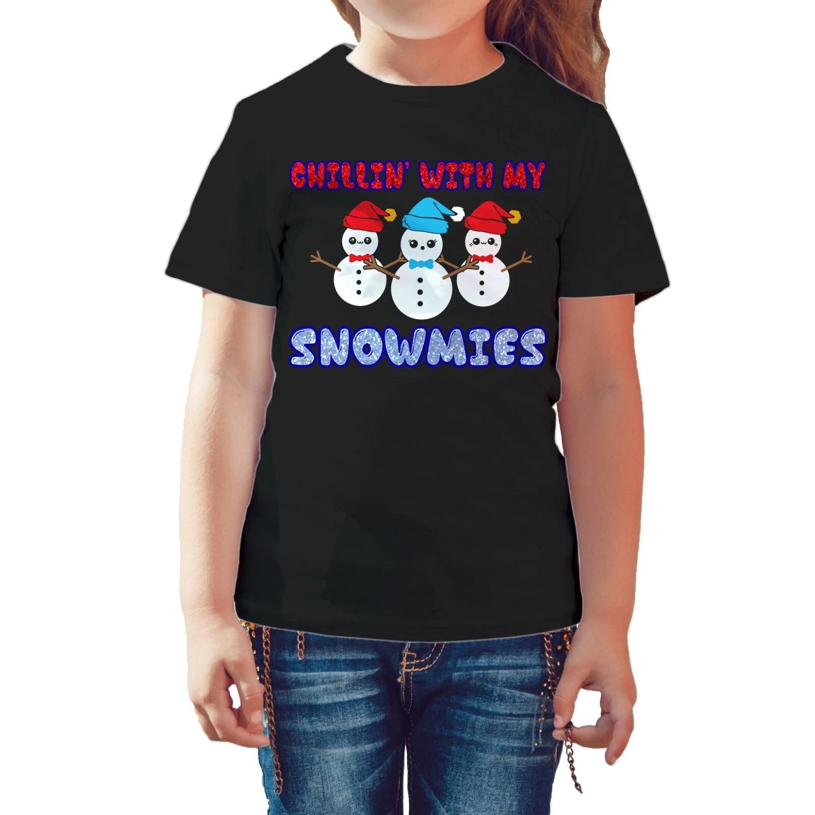 

Christmas Snowmen Chillin Snowmies Cute Joke Xmas Sparkle Official Kids T-Shirt 160