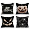 Halloween Decoration Cushion Pillowcase Printed Polyester 45X45Cm Throw Pillowcover Decorative Sofa Cushion Pillowslip Decor