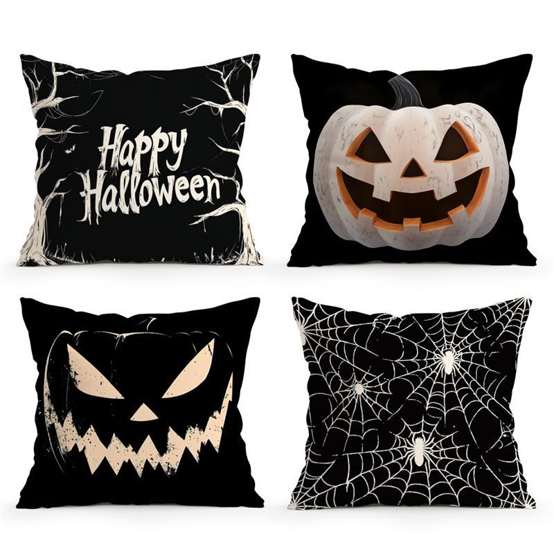 Halloween Decoration Cushion Pillowcase Printed Polyester 45X45Cm Throw Pillowcover Decorative Sofa Cushion Pillowslip Decor
