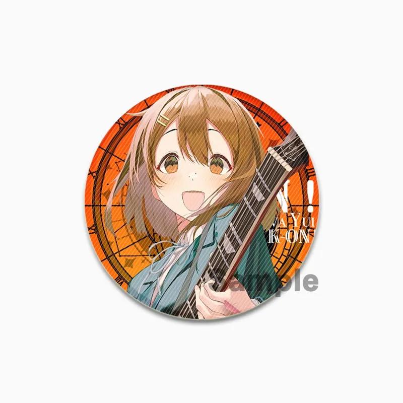 32/44/58mm Kotobuki Tsumugi Hirasawa Yui Akiyama Mio Tainaka Ritsu Cartoon Abzeichen Comic Brosche Pins für Kleidung Rucksack Schmuck Zubehör
