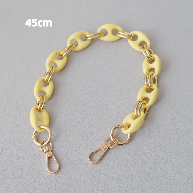 New Fashion Woman Bag Accessory Detachable Candy Matte Acrylic Chain Cute Acrylic Luxury Strap Women Bag Shoulder Handle Chain