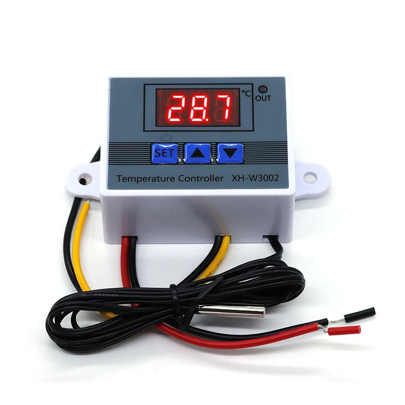 1-10Pcs XH-W3002 220V /12V Digital LED Temperature Controller 10A Thermostat Control Switch Probe with Waterproof Sensor W3002