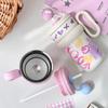 316 Stainless Steel Thermos Cup Girls High Value Desktop Cup Large Capacity Cute Straw Giant Water Cup