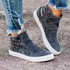 European And Casual Belt Side Zipper Denim Single Shoes Canvas Shoes Pool Sandals