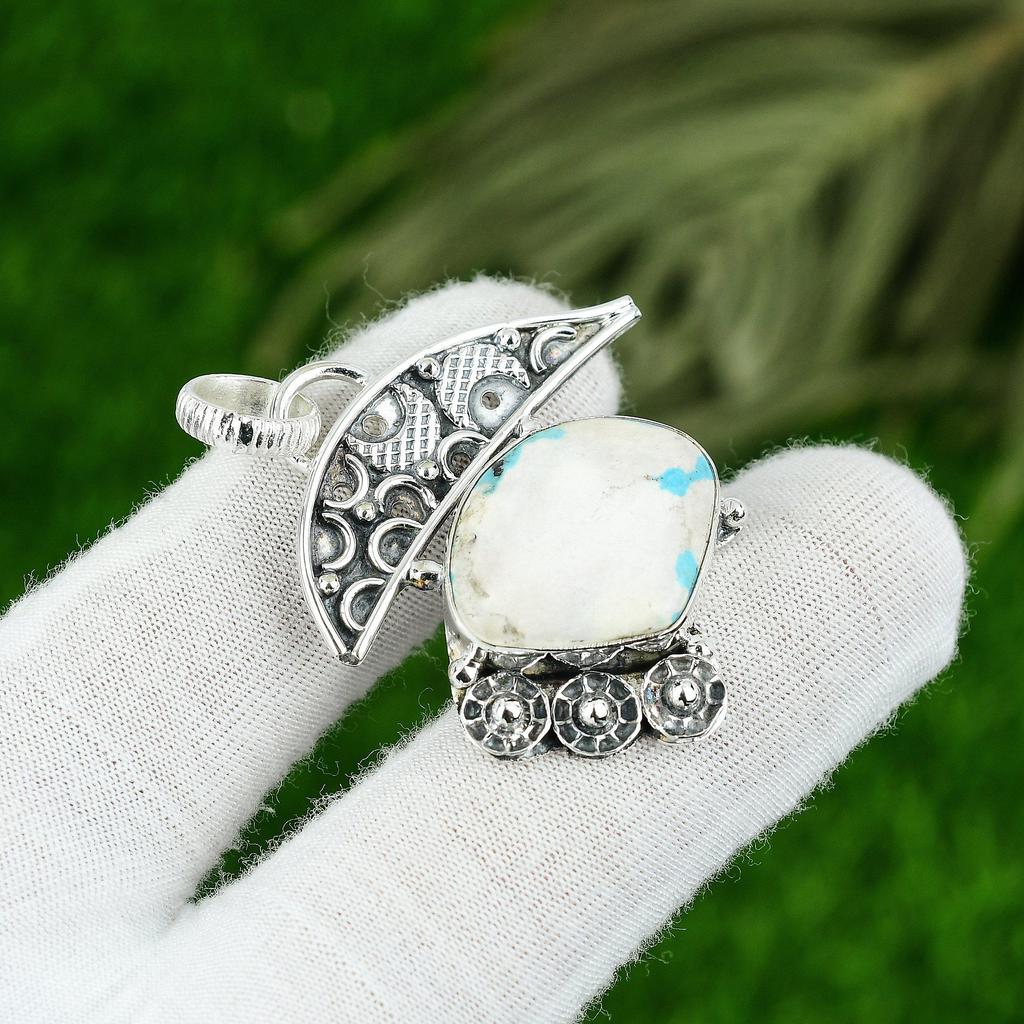 Natural Arizona Turquoise Gemstone Pendant 925 Sterling Silver Indian Jewelry