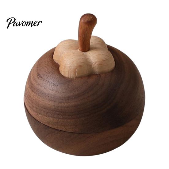 Minimalist Wood Aroma Diffuser Mangosteen Passive Oil Diffuser, Wooden Essential Creative Aromatherapy Yoga Meditation Scent Tool Diffusers,