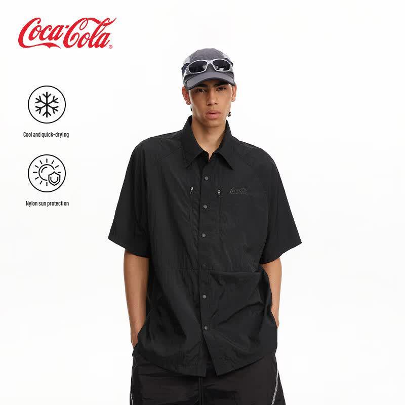 Coca-Cola Cooling Sun Protection Short Sleeve Shirt S