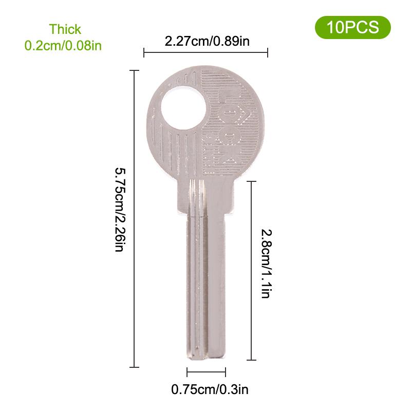 

10 шт. Металлический ключ-заготовка серебристого цвета, квадратный ключ-заготовка, замок с отпечатком пальца, кодовый замок, заготовка для электрического дверного замка