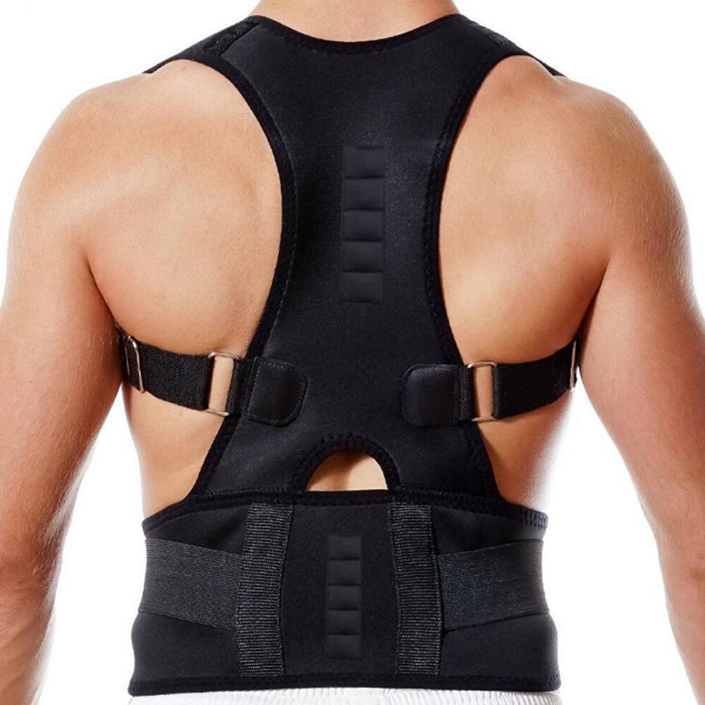 Adjustable Magnetic Posture Corrector Belt Back Support Brace for Shoulder Lumbar Pain Relief