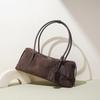 New Style Boston Women's Bag Niche Design Shoulder Velvet Matte Leather High-end Underarm Stick Women