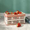 Folding Basket Outdoor Portable Picnic Box With Handle Camping Foldable Storage Plastic Box Large Supermarket Shopping Basket