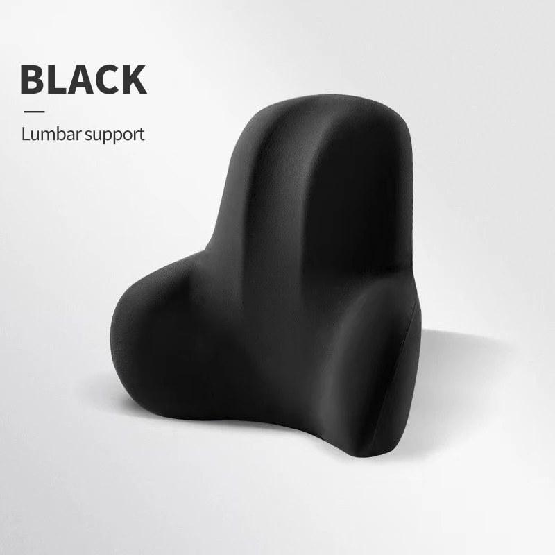 Car Neck Cushion Memory Foam Protective Lumbar Back Support Breathable Universal Car Headrest Pillow Car Supplies