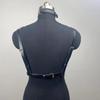 PU Leather Chest Harness with Eye Catching Chain Gothic Body Bra Harness for Parties and Unique Fashion Statements